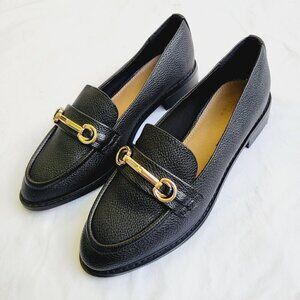 ASOS DESIGN Women's Black Leather Slip-on Loafer - size 7